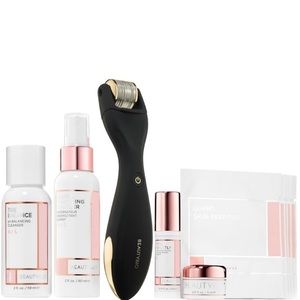 “STELLA” VELVET BLACK BeautyBio GloPro Microneedling Facial Starter Set Open Box